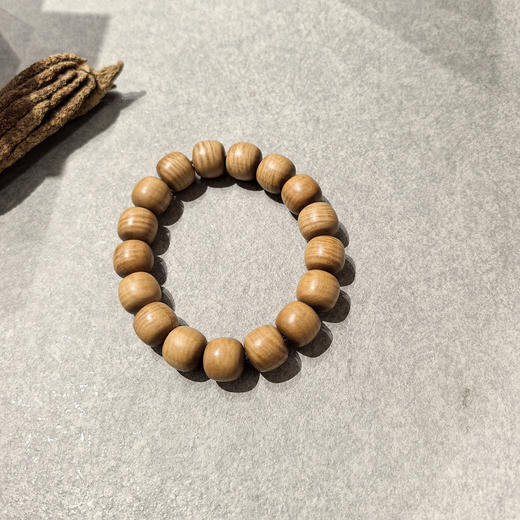 男款水波纹老山檀单圈手链12x13mm 商品图1