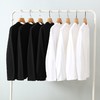 250g纯棉长袖T恤衫打底衫白色黑色 商品缩略图4