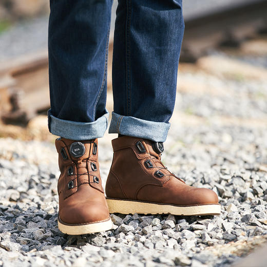 龙骁战术工装靴休闲男经典复古百搭马丁靴黄靴潮流男鞋时尚 商品图4