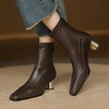 【预售5天】新款冬季法式瘦瘦靴高跟短筒靴方头马丁靴女显瘦包腿时装女靴HB&9951 商品缩略图4