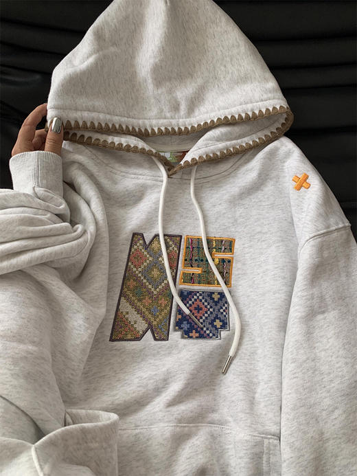 丁摩 连帽卫衣外套女秋季新款美式显瘦宽松上衣潮4ZF-111801 商品图6