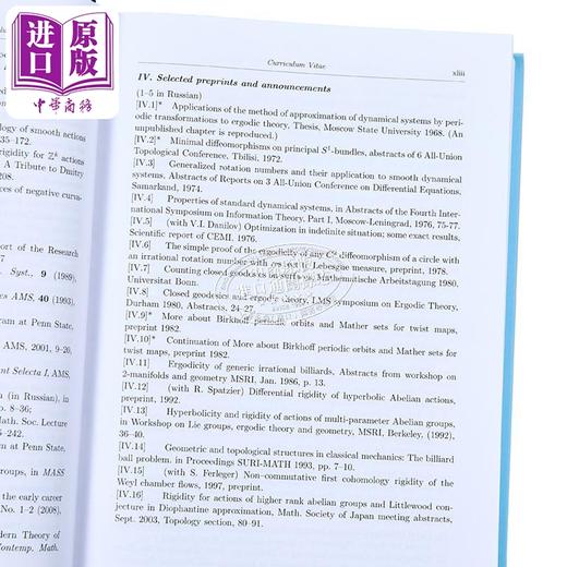 【中商原版】卡托克 Anatole Katok 作品集 共2卷	Collected Works Of Anatole Katok 英文原版 Svetlana Kato 商品图2