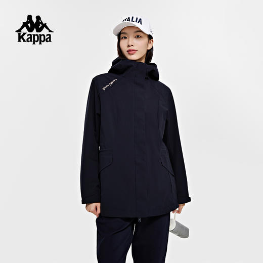 卡帕（Kappa）防风衣2023新款女冬三合一夹克休闲外套连帽字母开衫K0D82FJ44 商品图0
