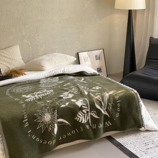 自然醒法式貂绒纱毛毯冬季加厚保暖小毯子轻奢高级感户外披肩毯沙发盖毯MT 商品图1