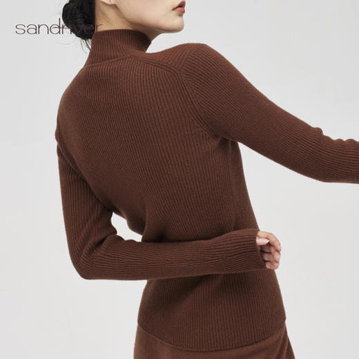 疗愈羊绒|羊绒半高领女套衫SJF96W366N 商品图4
