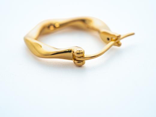 【推荐款】莫比乌斯环黄金耳饰999足金克重3.11（单个1.54） 商品图5