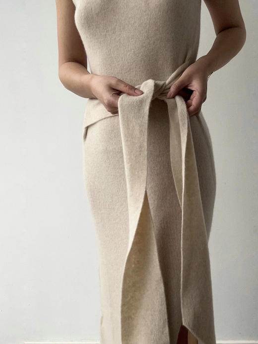 CG｜Sleeveless Cashmere Dress [无袖系带羊绒连衣裙] 商品图2