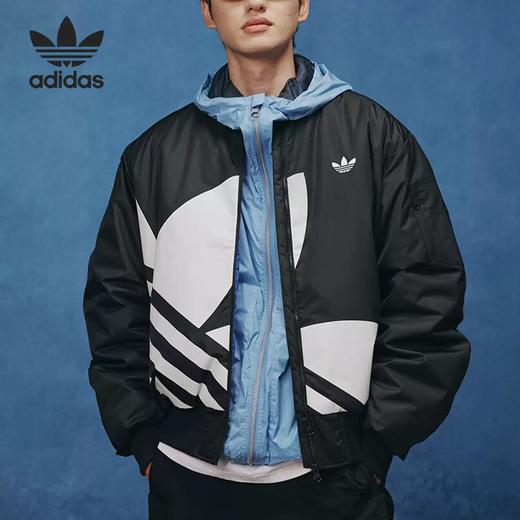 5折【自营】adidas/阿迪达斯  三叶草男女复古立领运动夹克外套 JL8380 商品图1