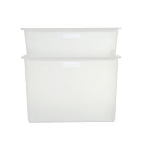 全格  整理收纳箱两件套（6L+17L)半透哑白