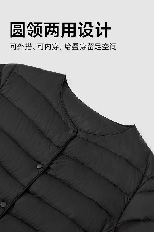 赤兔嗨购轻薄羽绒服女2024年冬季新款圆领修身运动短款内胆鸭绒保暖外套 商品图7