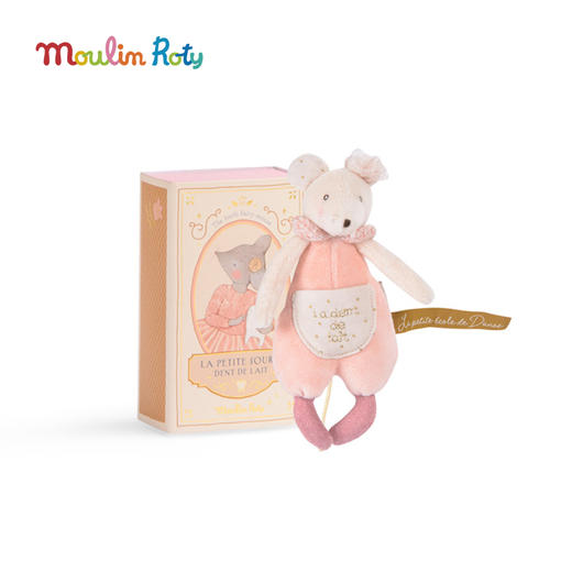 Moulin Roty 小小鼠粉色条纹裙 法式玩偶 适合0岁+ 精美装扮 手工缝制 小小舞蹈学院系列 法国品牌-667032 商品图8