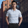隐之冰斓COOLMAX色织短袖POLO男夏季条纹商务休闲翻领运动 商品缩略图4