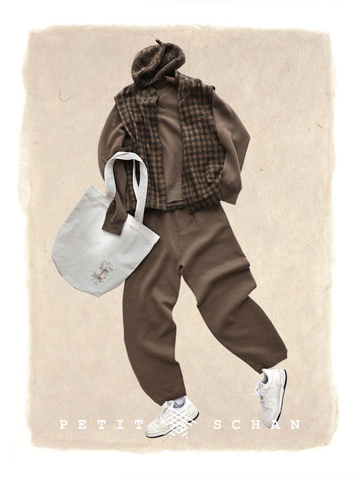 PETIT SCHAN小闪 CLO#655 take it easy 偶闲 纯羊毛高克重松紧腰针织卫裤休闲裤 商品图1