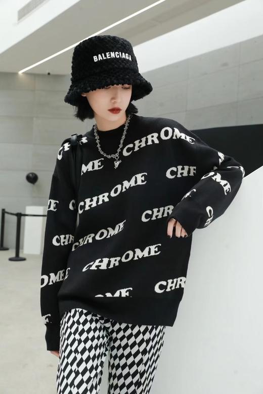 WHO KNOWS 黑色字母针织上衣 15035 商品图0