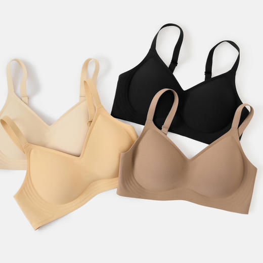 【123号】女士冬季舒适磨毛果冻条软支撑深V无痕内衣文胸 商品图1