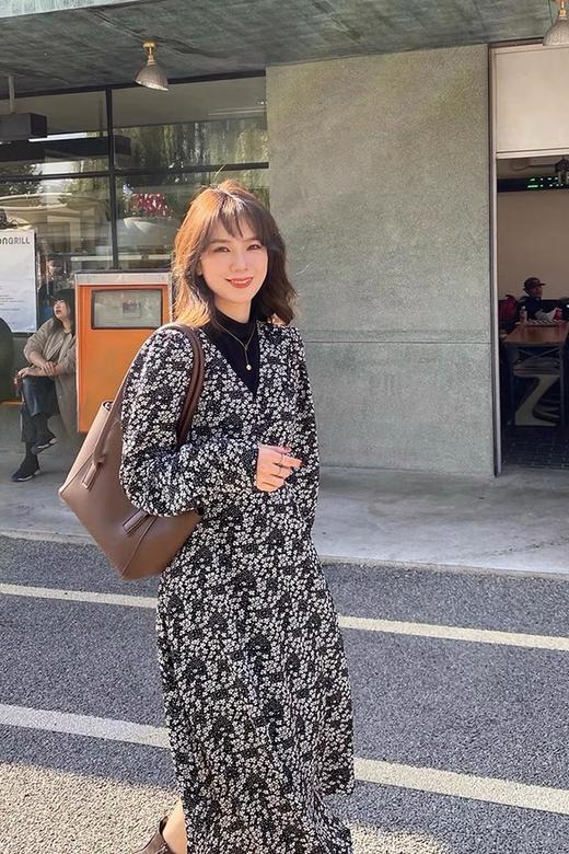 L.Fleuri 黑色碎花温柔两件套 15013 商品图0