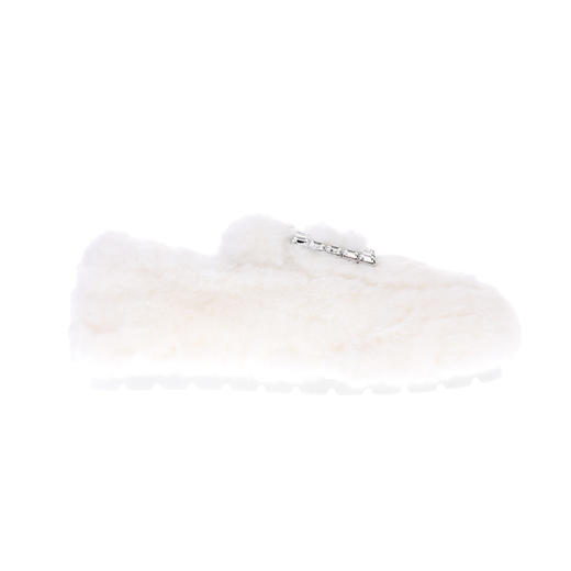 sheme新生系列丰厚羊毛E型水晶扣件点缀温暖舒适女士乐福鞋可定制 商品图0