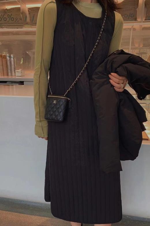LNNNS 黑色夹棉设计感连衣裙 15012 商品图0