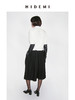 HIDEMI进口羊毛加厚款极简立体打缆压褶花苞设计感中裤裙裤 商品缩略图6