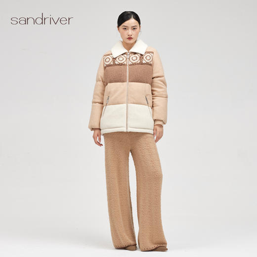 西藏羊绒手钩花渐变色羽绒服SJF96W254N 商品图3