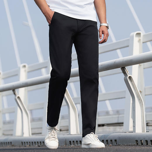 隐之骁骑九分锥形裤男士通勤户外休闲百搭舒适九分裤休闲裤 商品图2