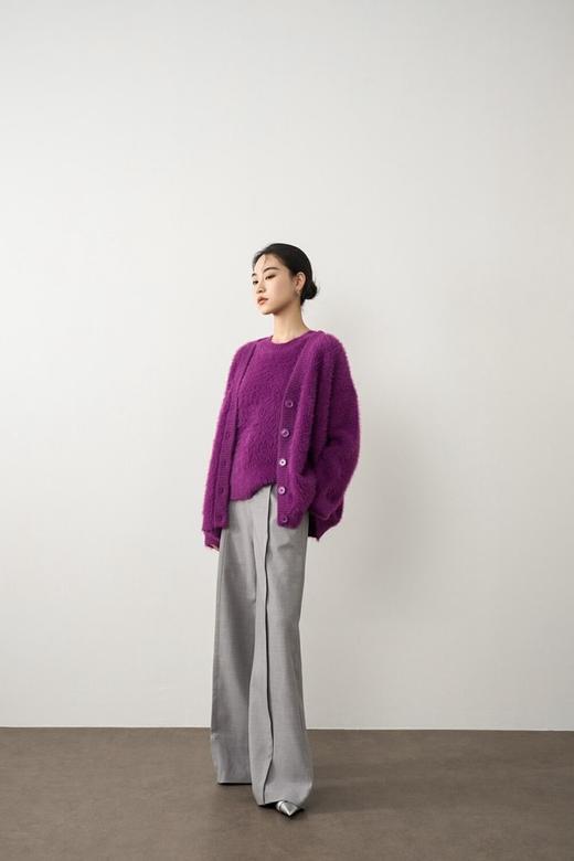 ANSUABEL 紫色时髦款针织开衫外套 19293 商品图2