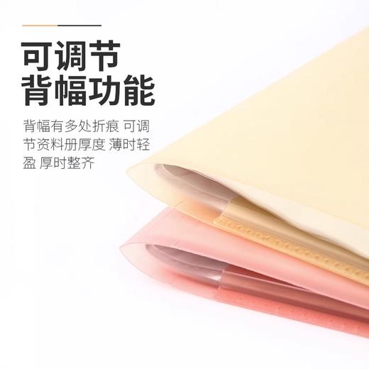 国誉淡彩曲奇A3对折资料册试卷夹透明多层文件夹图纸夹收纳袋 商品图3