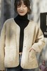 LNNNS 卡其色短款毛绒围巾外套套装 19391 商品缩略图1