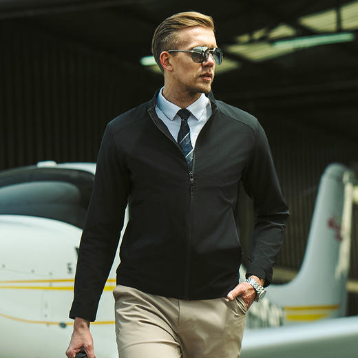 二代暗骁立领夹克男商务休闲通勤百搭立领夹克透气男士外套 商品图0