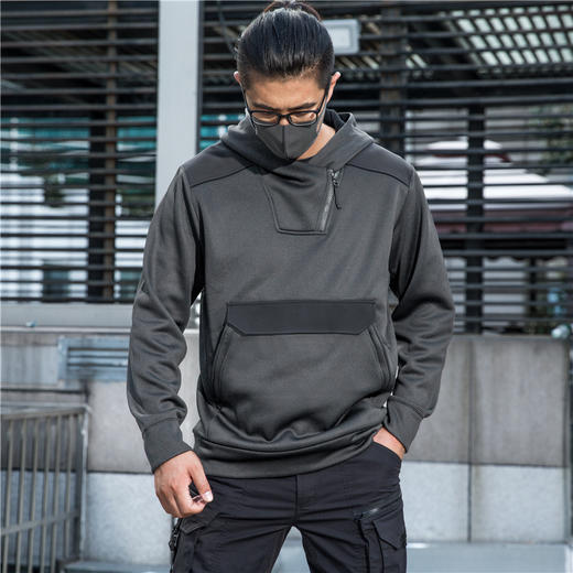 天权机能卫衣长袖连帽衫秋冬修身拉链机能休闲百搭上衣外套 商品图3