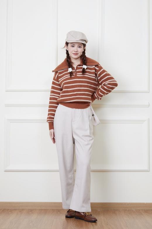 ESTELLICA 米色简约休闲裤长裤 19312 商品图1