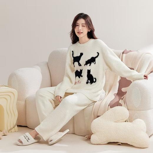 秋冬季女士睡衣半边绒家居服F(建议160斤以内) 商品图4