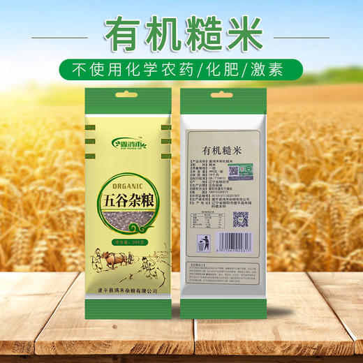 彩虹雨 有机杂粮  有机糙米389g  满百包邮 商品图6