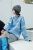 WHO KNOWS 天蓝色字母满印针织上衣 15003 商品缩略图0