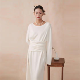 东黎 • 山羊绒女士春秋长袖连衣裙 3372