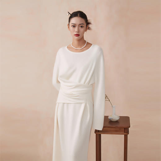 东黎 • 山羊绒女士春秋长袖连衣裙 3372 商品图0