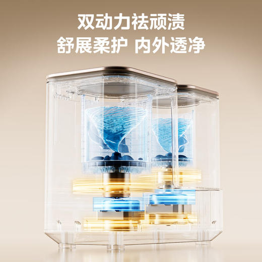 美的（Midea）双子座分区洗衣机 迷你小型全自动内衣裤袜台式波轮 高温煮洗除菌除螨 小巧不占地一键筒自洁 双桶分区洗 商品图6