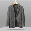【绵羊毛】【新款DXS】大依优型大码羊毛呢西服外套商务夹克男宽松加肥加大码上衣胖子正装休闲 商品缩略图2