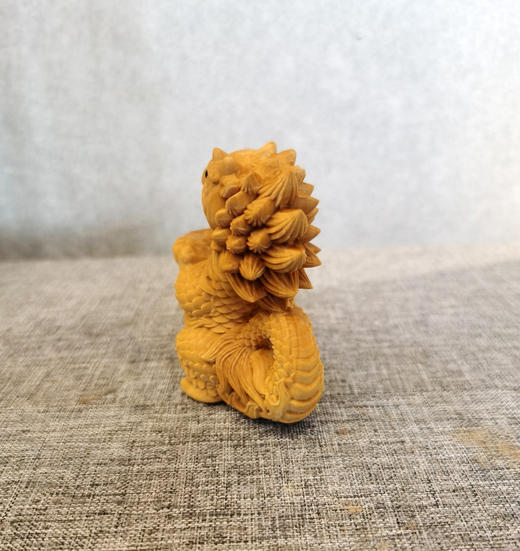 招财龙°黄杨木雕摆件 商品图4