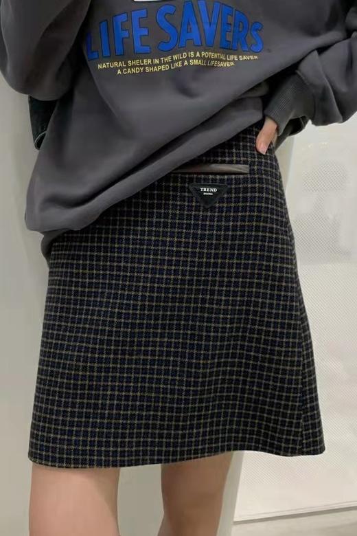 amadella 加厚毛呢格纹半裙 15011 商品图1