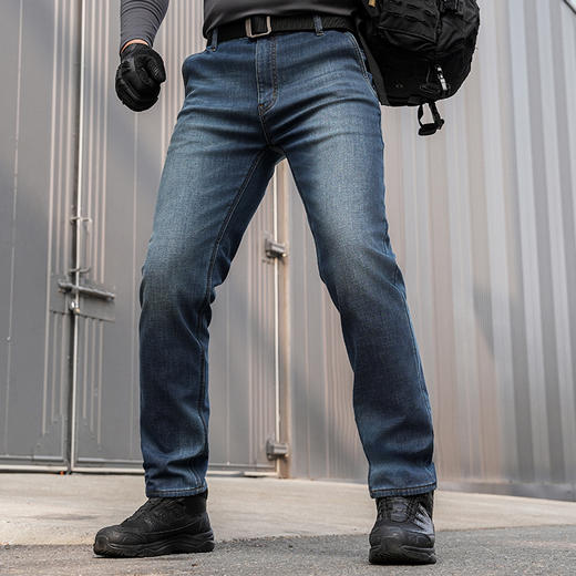 二代隐煜战术防寒牛仔裤防风耐磨百搭休闲男款牛仔裤男 商品图1