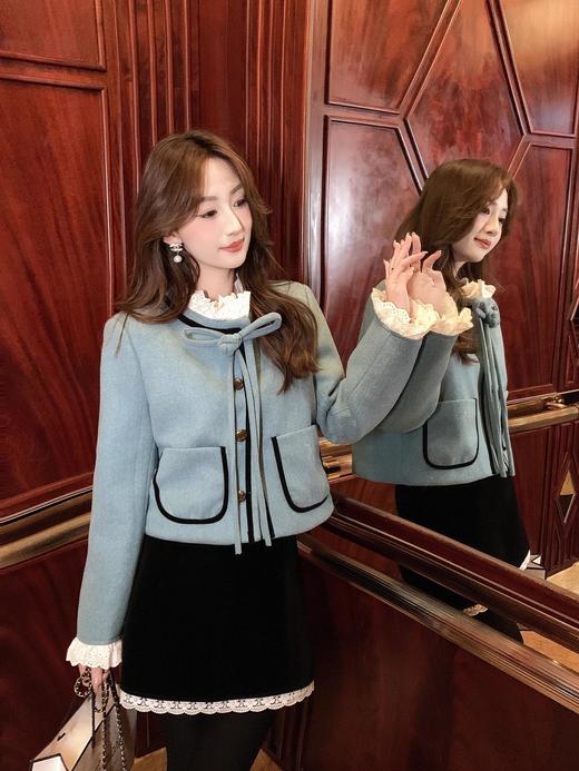 张心子【玛丽日记】法式浪漫花边羽绒服女冬季新款气质甜美大衣 U2411026 商品图8