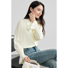 【内购】法式木耳边V领梭织乱麻轻盈雪纺衫通勤荷叶边V领直身廓形衬衣-151V57909 商品缩略图3