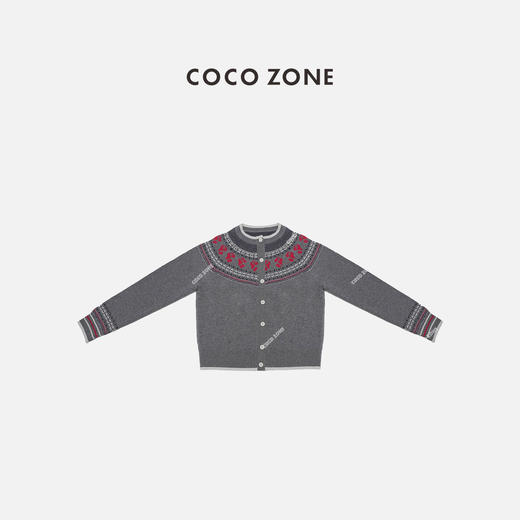 COCO ZONE 绵羊毛山羊绒慵懒风拼色圆领针织衫CC2D2738 商品图0