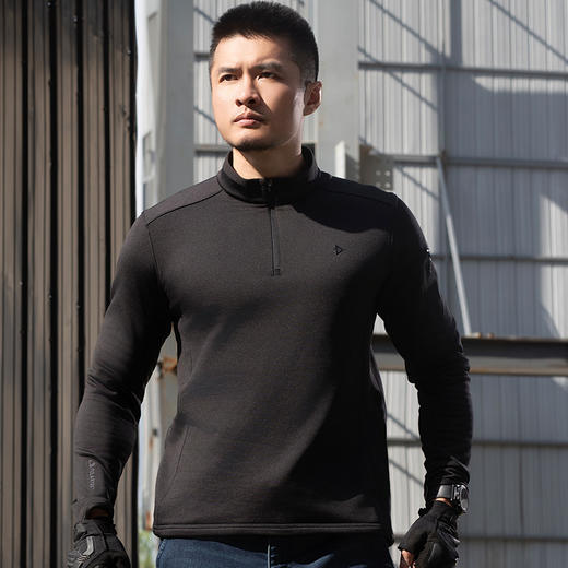 二代B2级半开拉链立领抓绒衫男锁温保暖亲肤透气休闲抓绒衫 商品图0