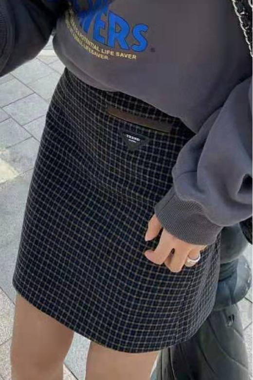 amadella 加厚毛呢格纹半裙 15011 商品图2