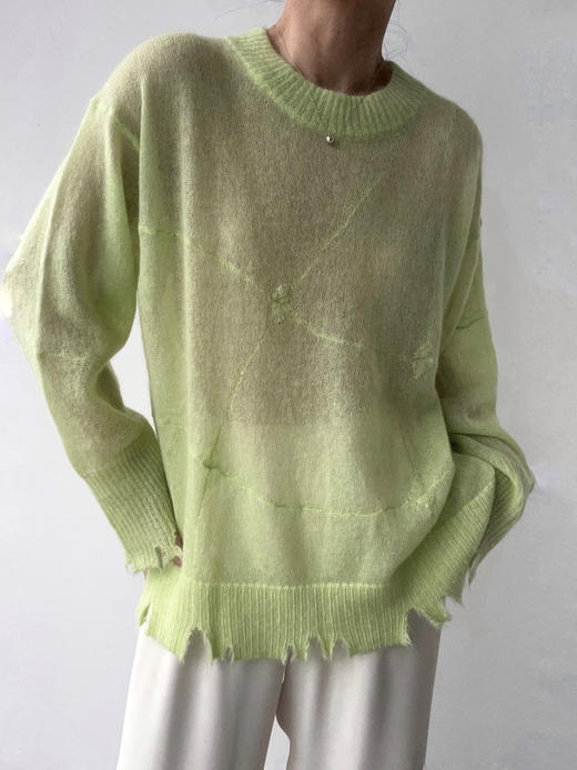 Lynn Gong｜沙丘碎边马海毛针织衫 商品图3