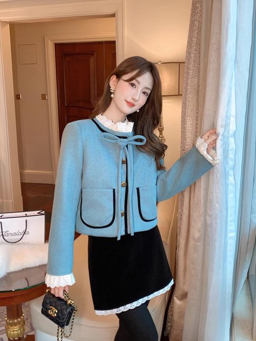 张心子【玛丽日记】法式浪漫花边羽绒服女冬季新款气质甜美大衣 U2411026 商品图3