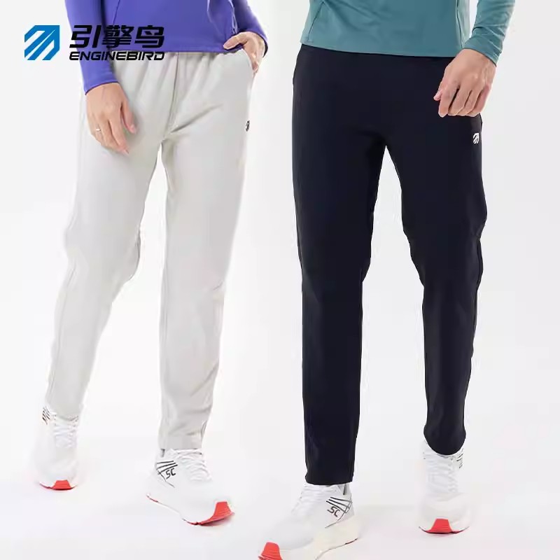 引擎鸟摇粒绒运动长裤男女款秋冬加绒防风保暖长裤