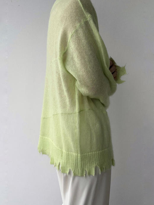 Lynn Gong｜沙丘碎边马海毛针织衫 商品图2